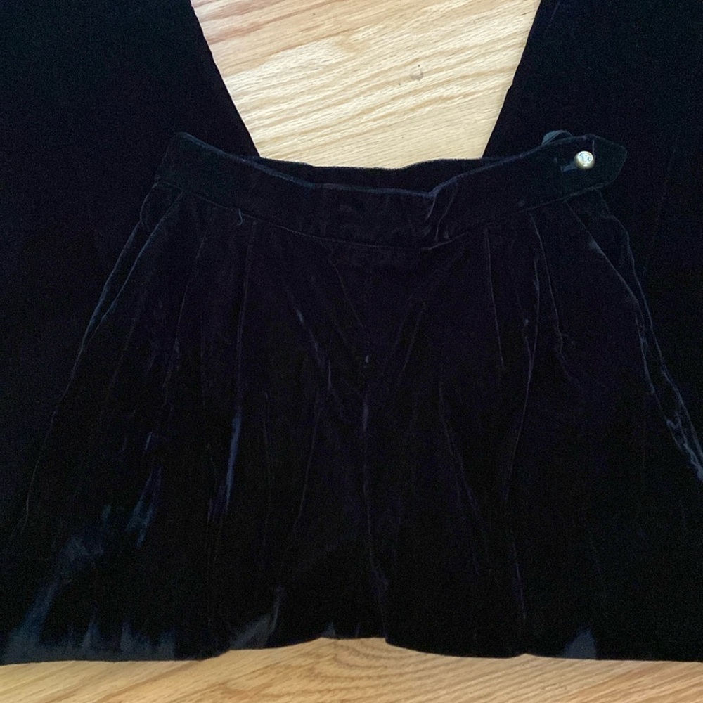 Nancy Bolen City Girl Velvet dress Pants Womens straight leg highwaist Festive 8